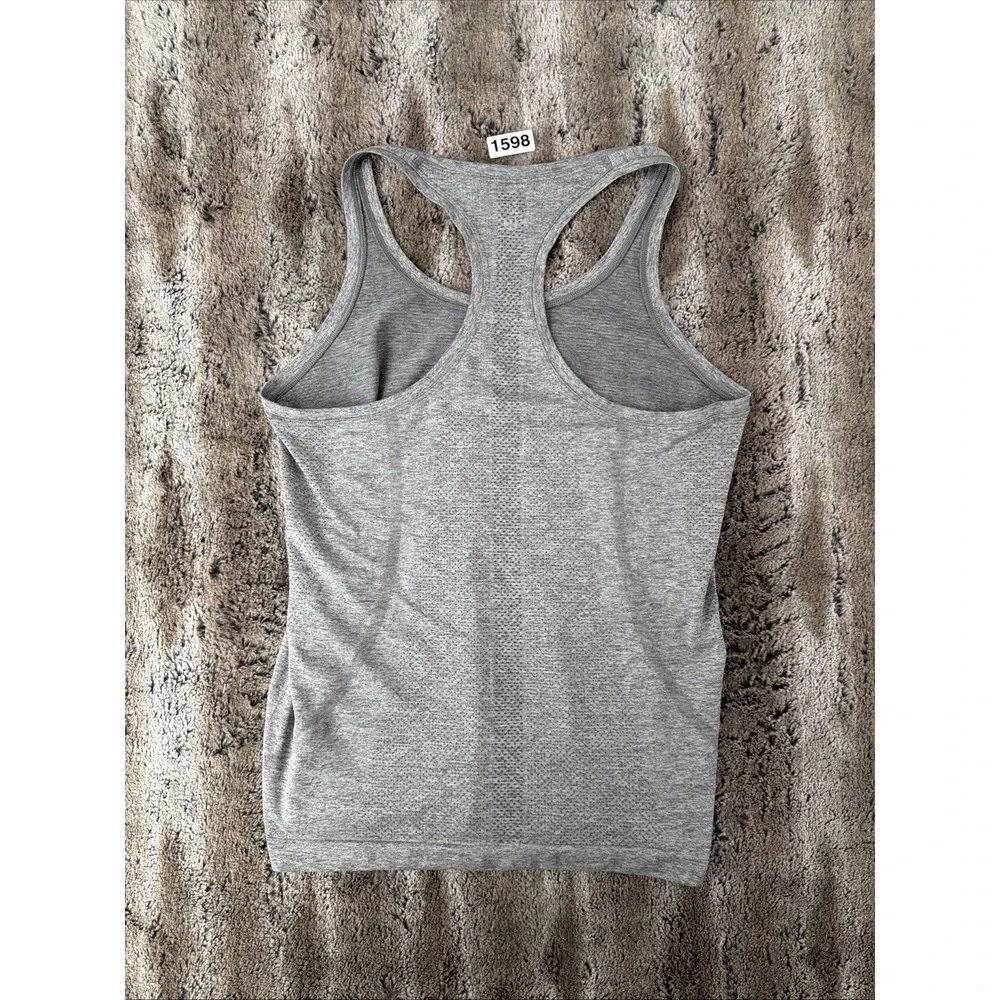 Lululemon Tank Top Womens Gray Racerback Swiftly Tech Running Shirt Athletic 8